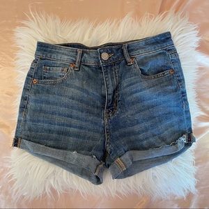 AEROPOSTALE HIGH WAISTED DENIM SHORTS